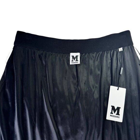NWT Missoni Midi Skirt Sz.L /46 Black Knit Textured A-Line Designer 90s Italian - Picture 10 of 14